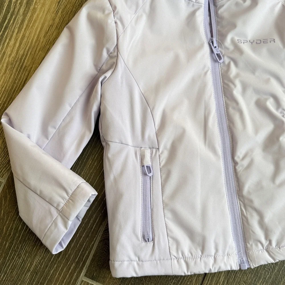 Spyder Girls’ Spyderlite Lavender Lightweight Water Resistant Jacket—3T